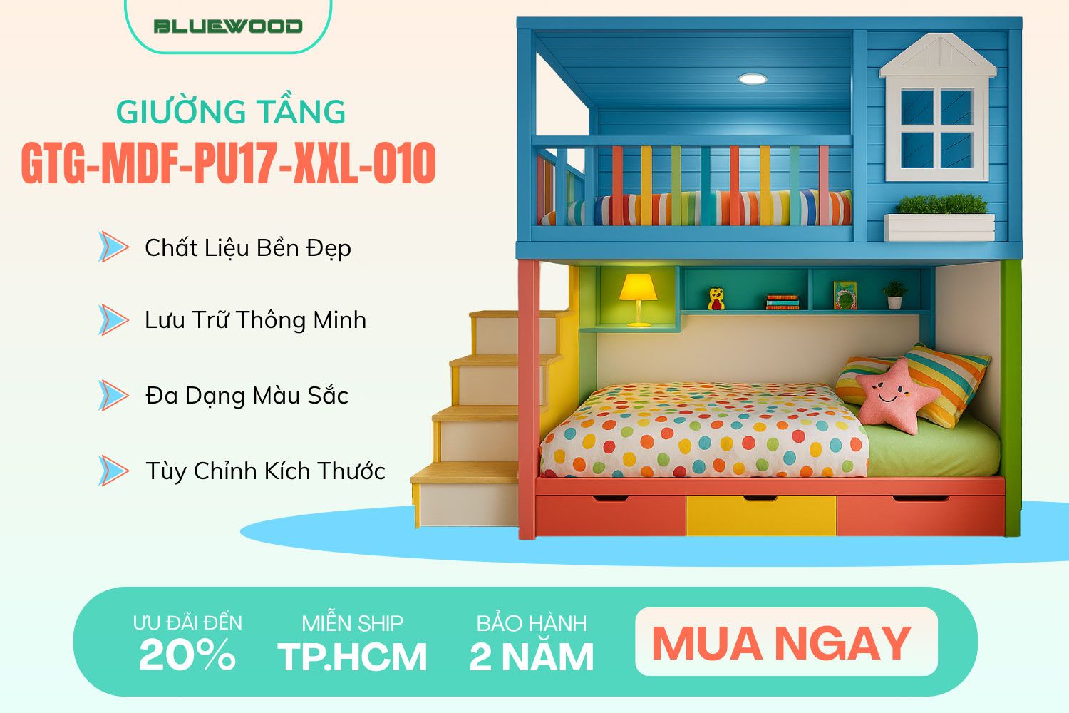 Giường tầng GTG-010