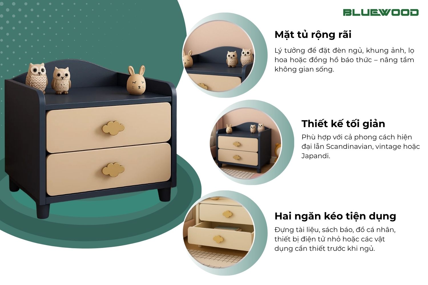 Tủ đầu giường TDG-008