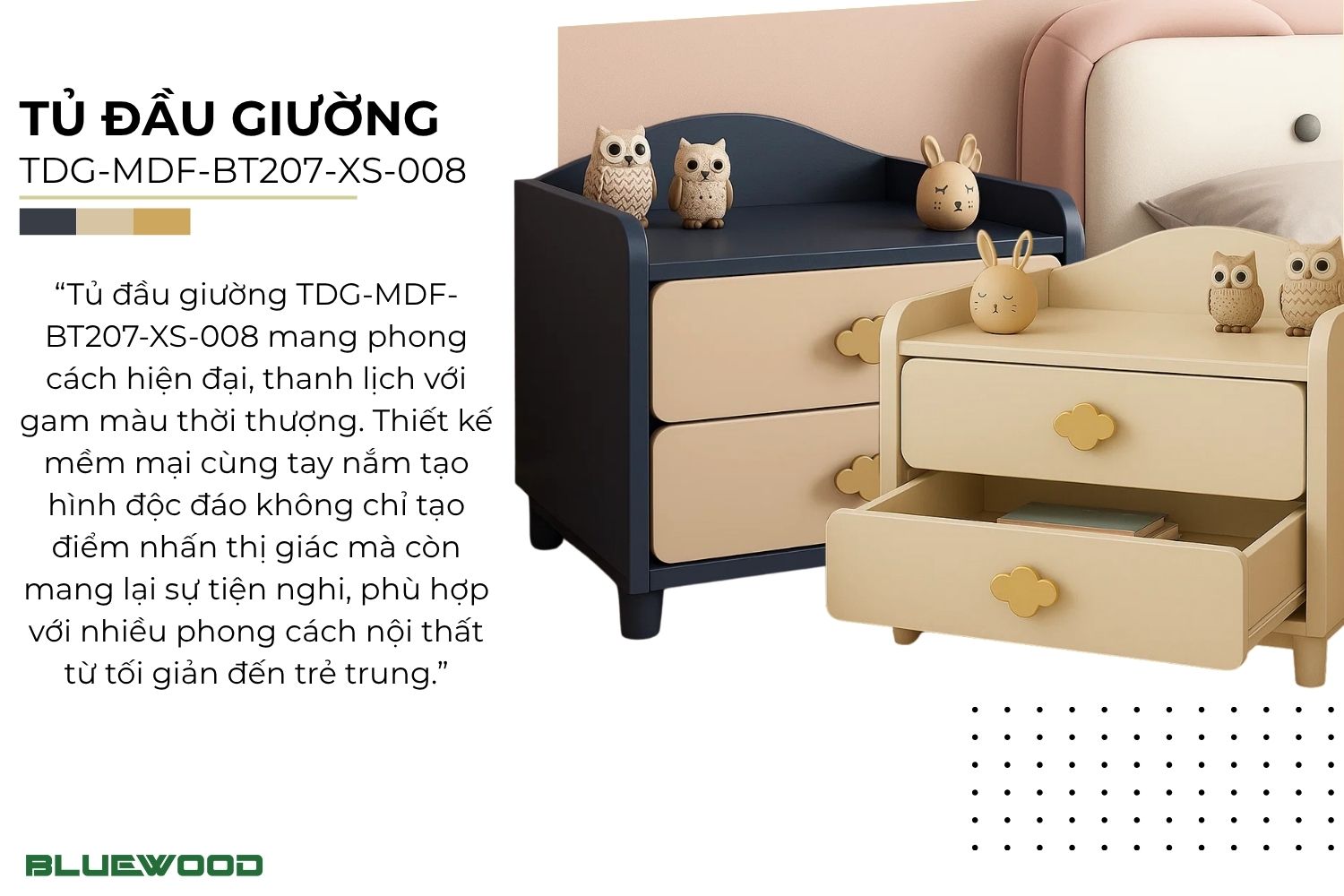 Tủ đầu giường TDG-008