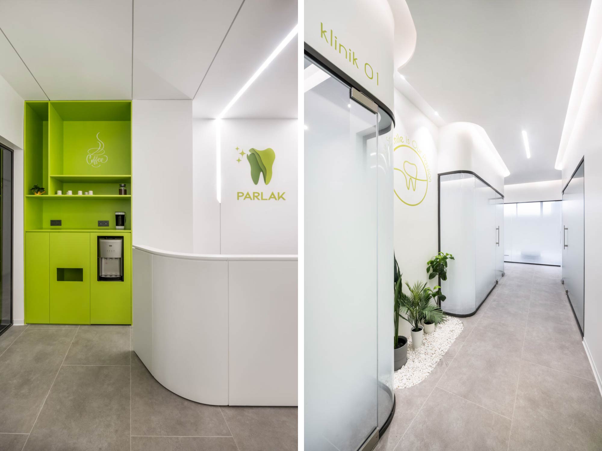 Thiết kế nội thất nha khoa Parlak