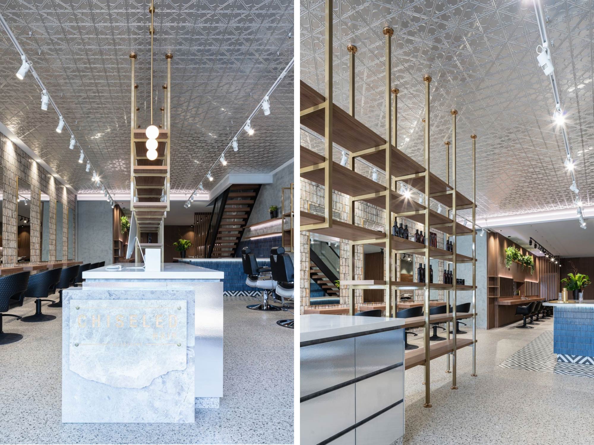 Thiết kế nội thất salon tóc Chiseled Hair