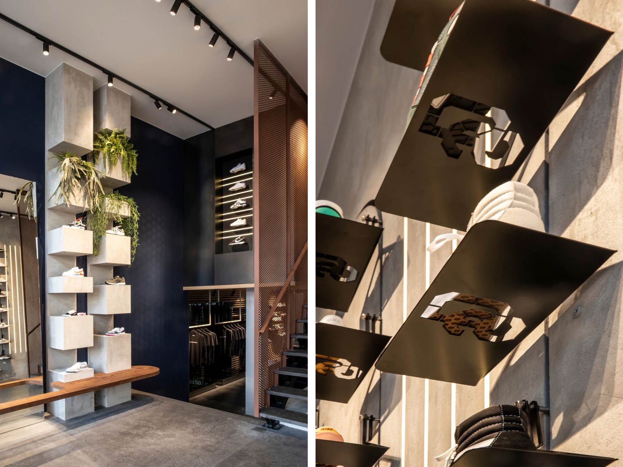 Thiết kế nội thất shop giày dép Sneaker District