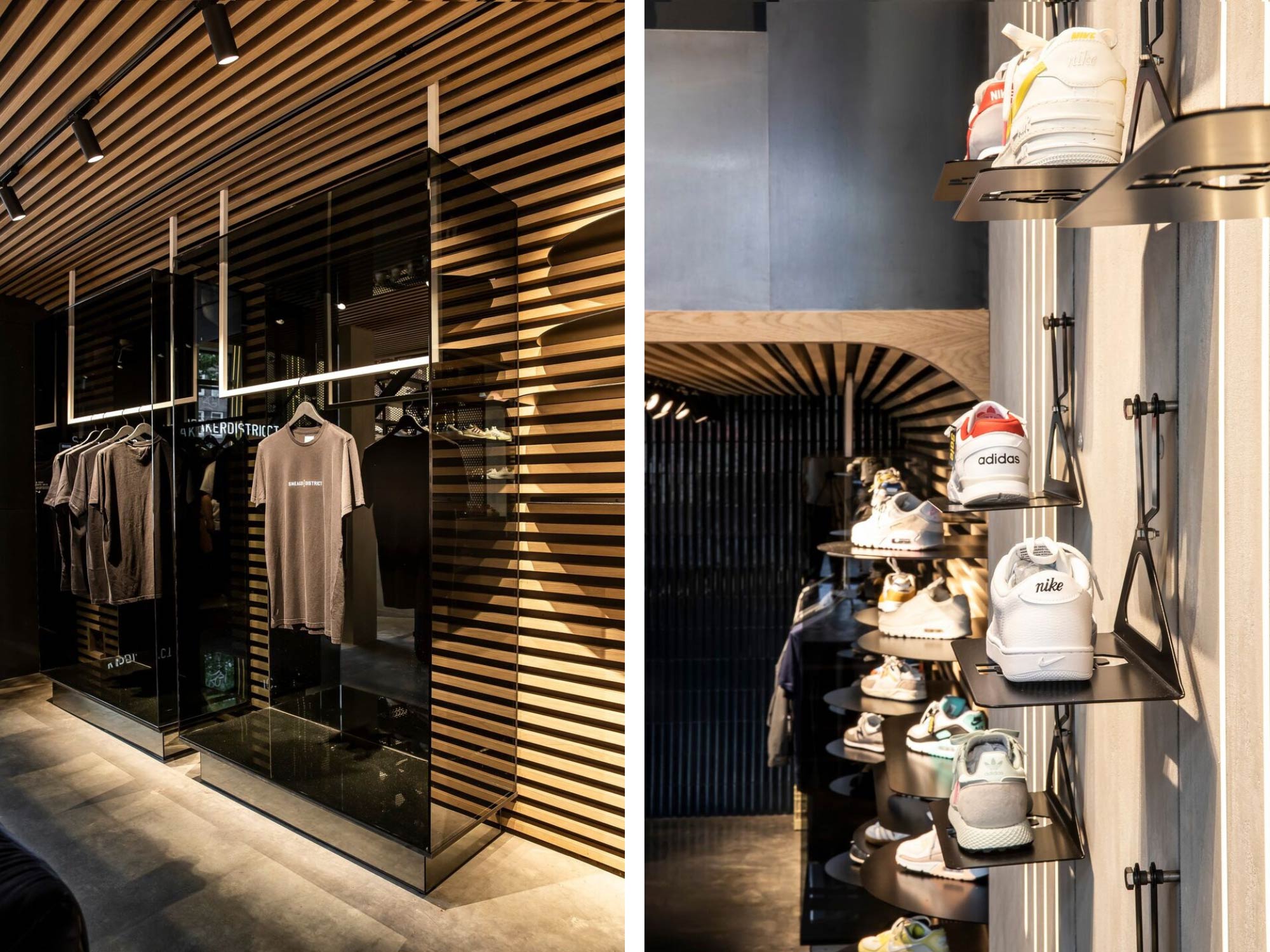 Thiết kế nội thất shop giày dép Sneaker District