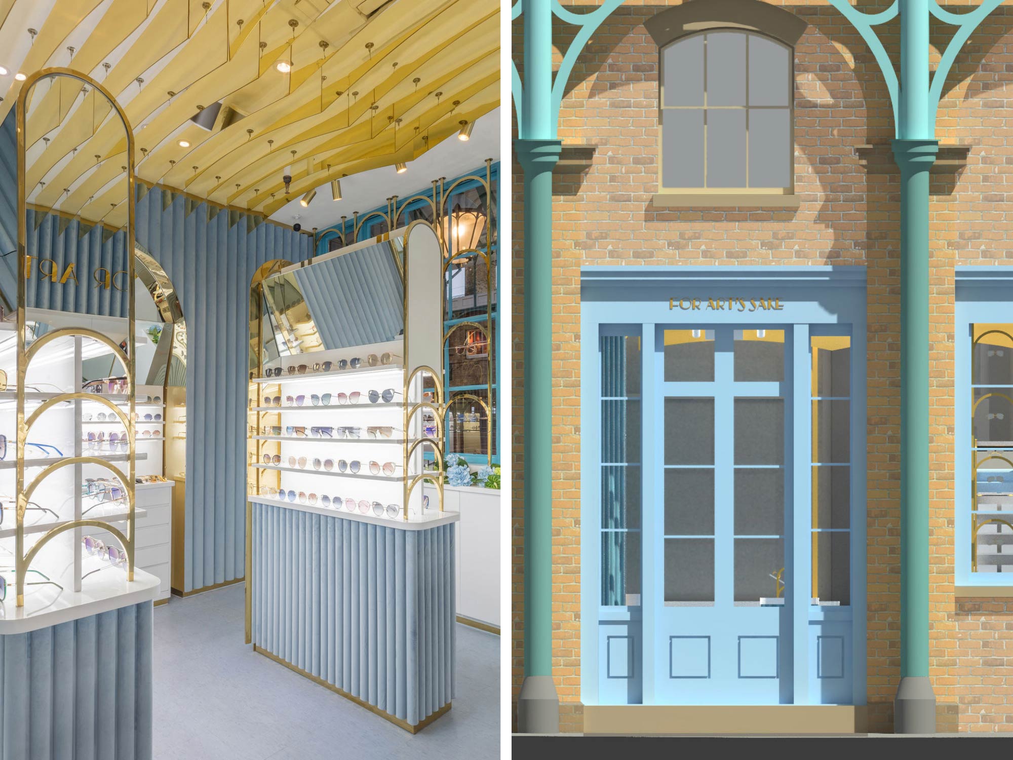 Thiết kế nội thất shop mắt kính Covent Garden