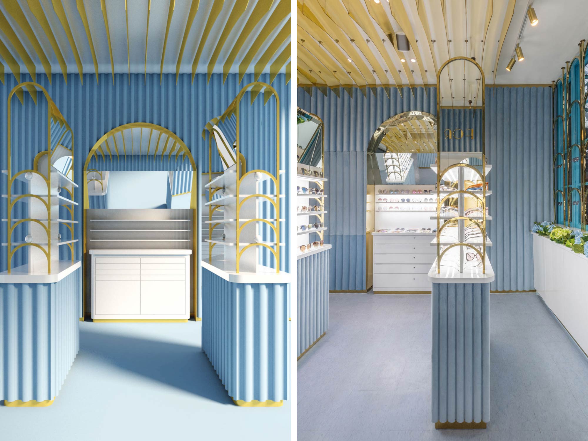 Thiết kế nội thất shop mắt kính Covent Garden