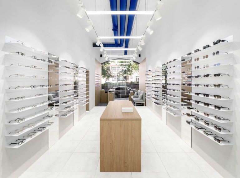 Thiết kế nội thất shop mắt kính I Visual