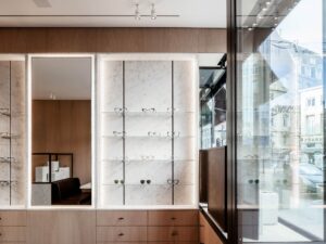 Thiết kế nội thất shop mắt kính Lionel Sonkes