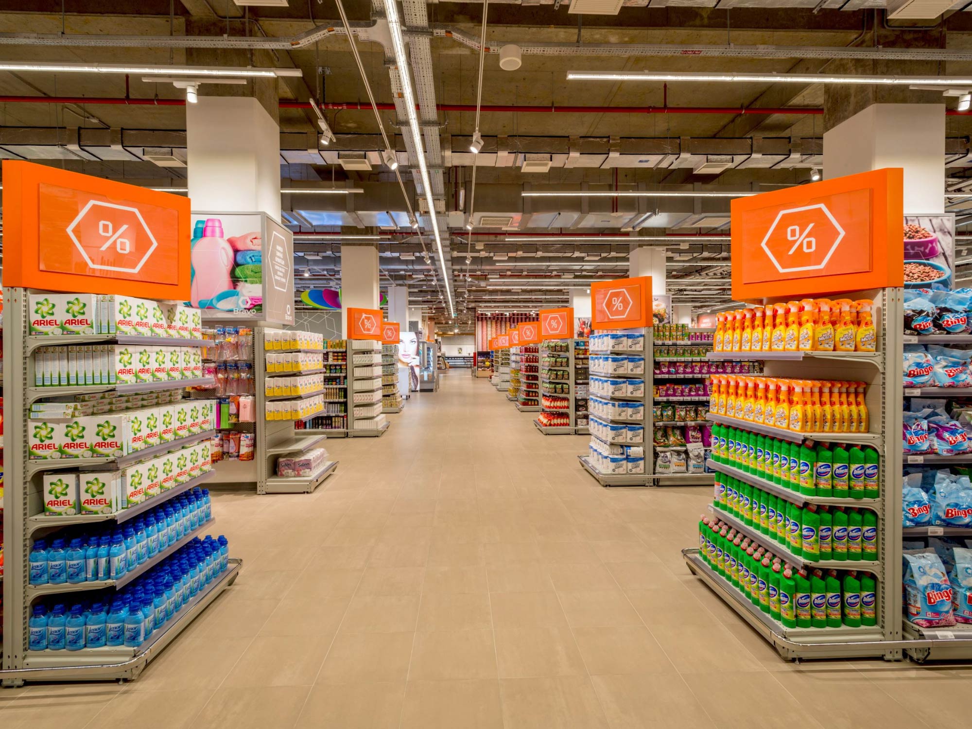 Thiết kế nội thất siêu thị mini Bravo Supermarket