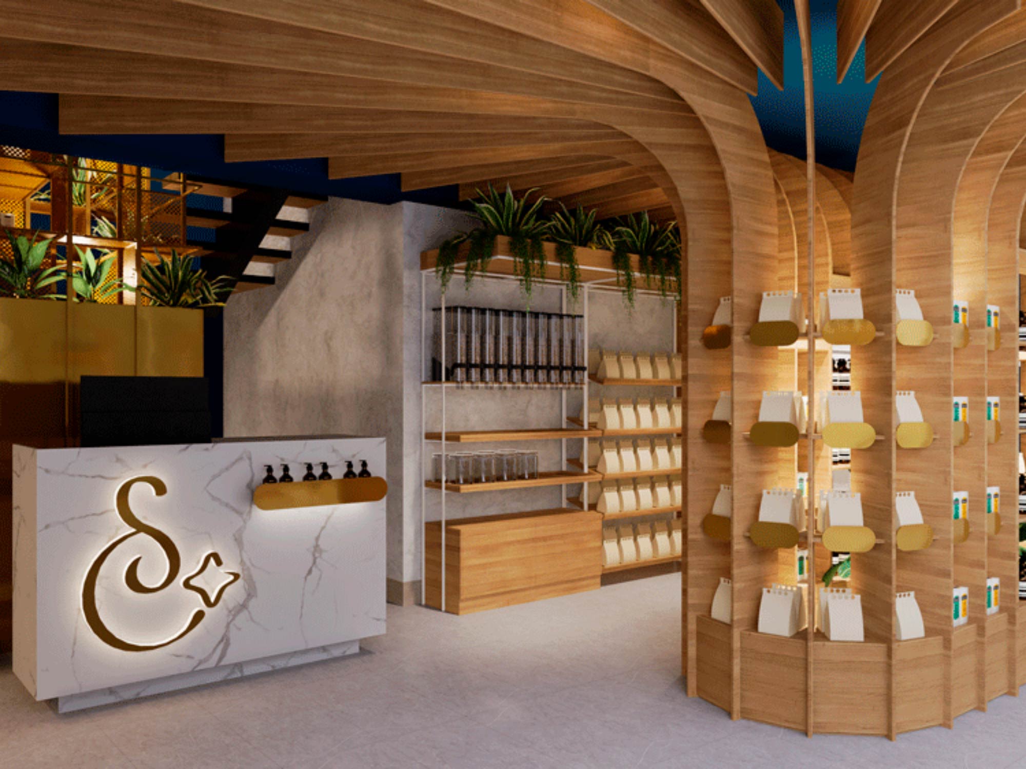 Thiết kế nội thất siêu thị mini Essencional