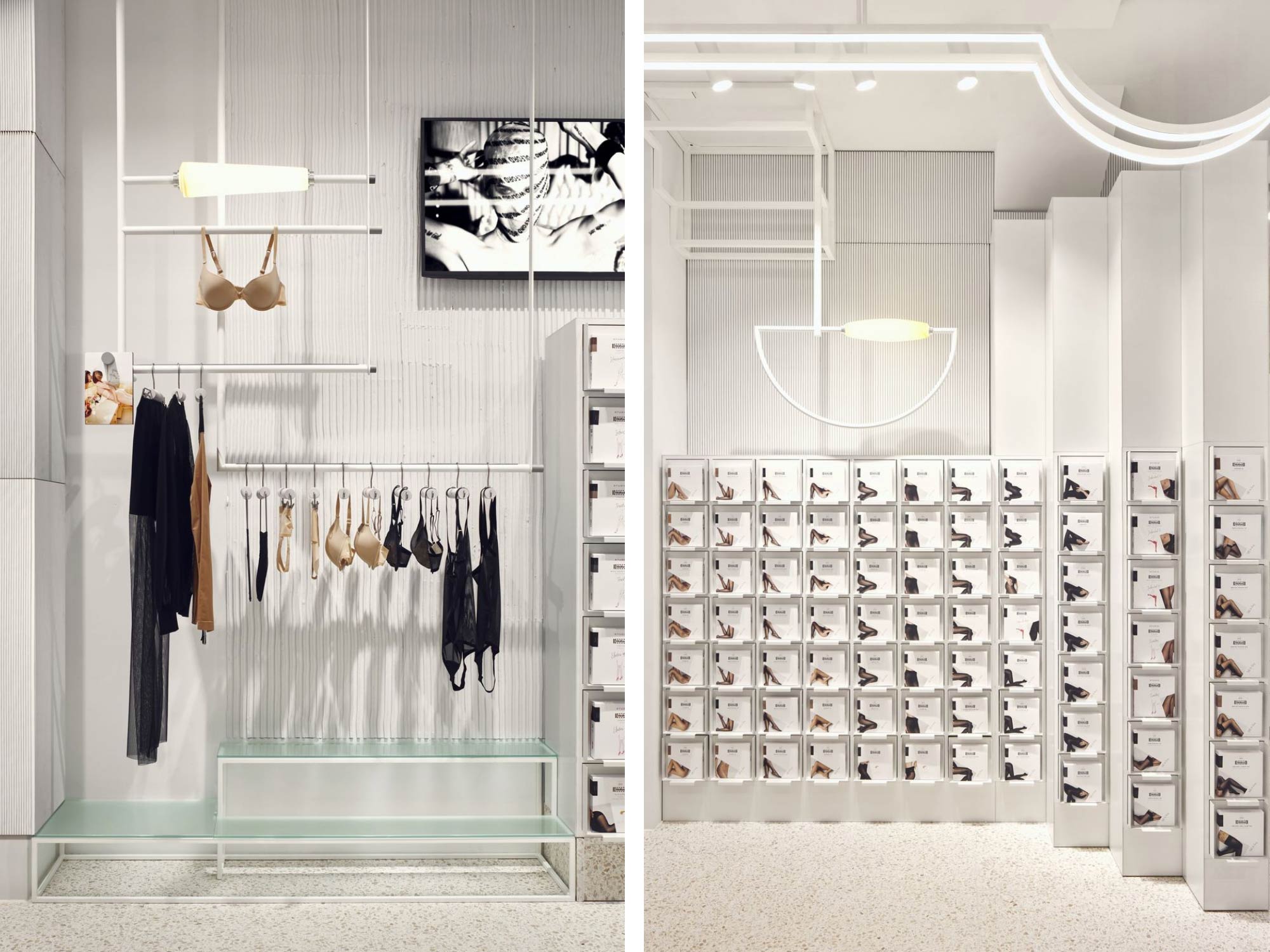 Thiết kế nội thất cửa hang đồ lót Wolford