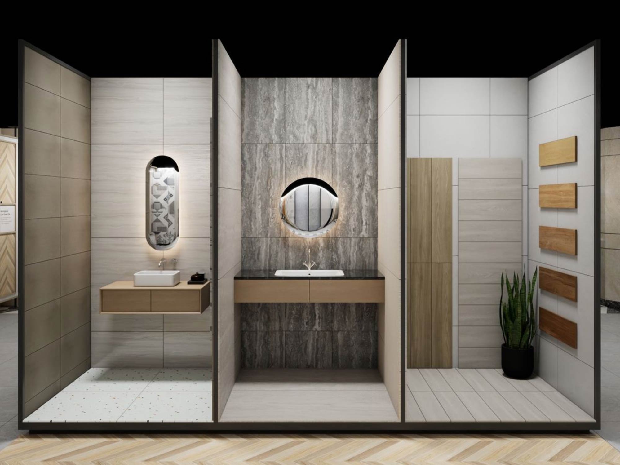 Thiết kế nội thất cửa hàng gạch men & thiết bị vệ sinh