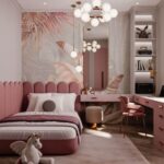thiết kế phòng ngủ 15m2 cho bé gái
