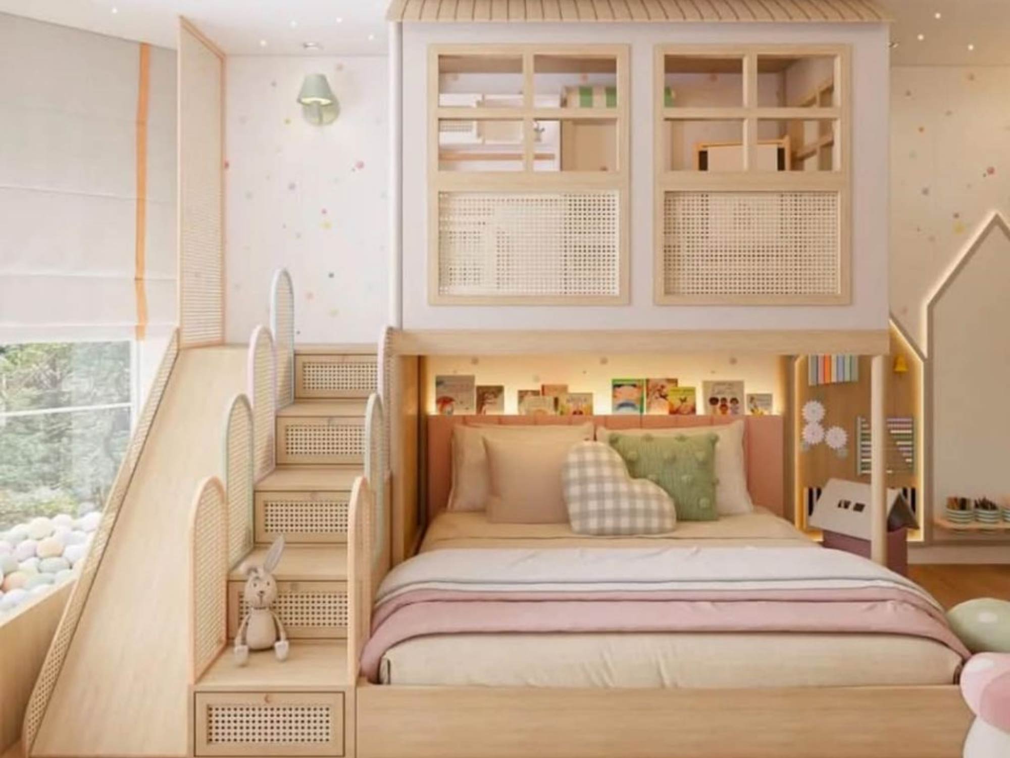 Thiết kế phòng ngủ cho bé gái 10 tuổi