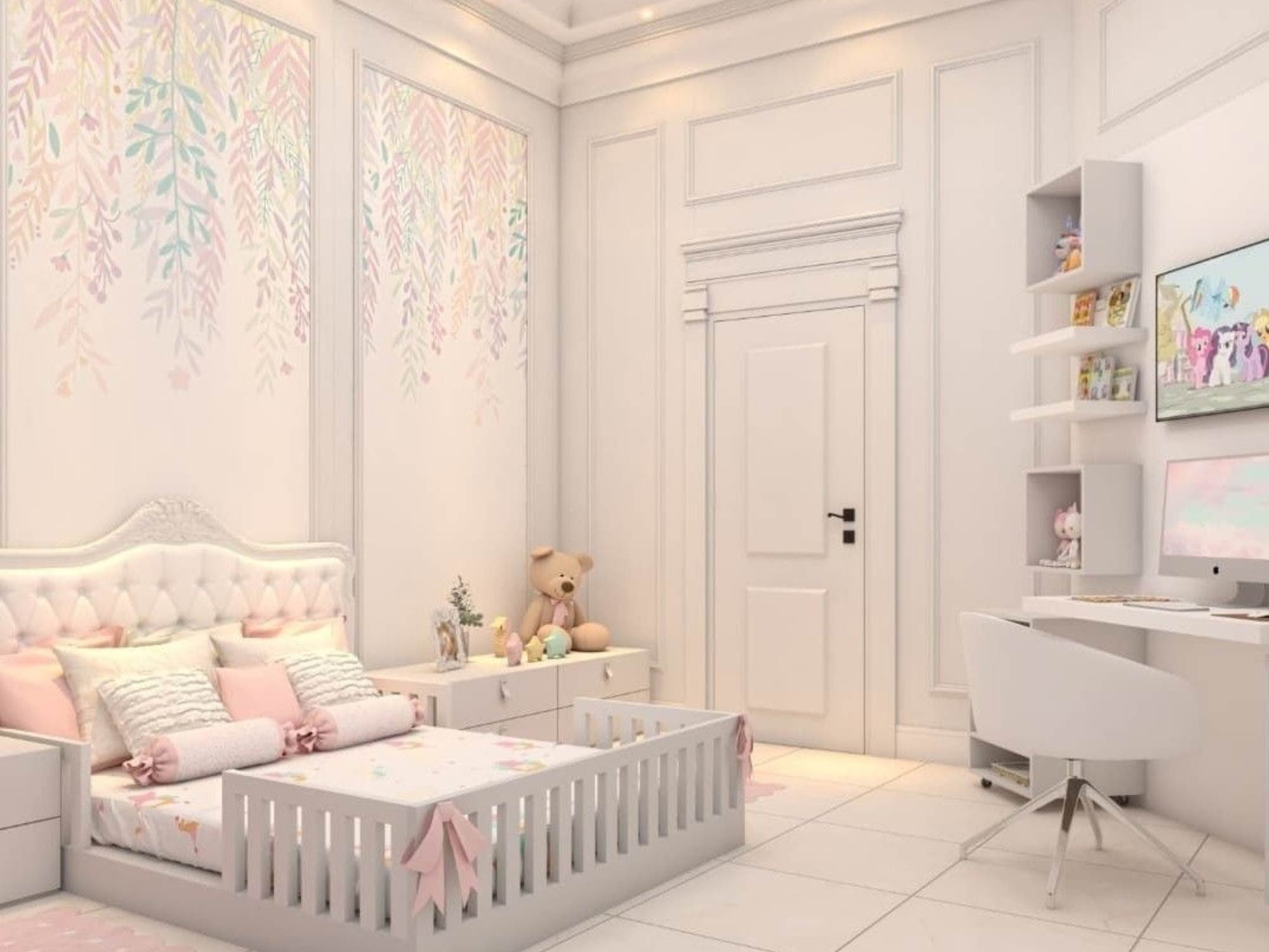 Thiết kế phòng ngủ cho bé gái 10 tuổi