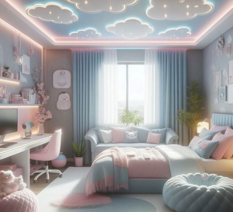 Thiết kế phòng ngủ cho bé gái 11 tuổi