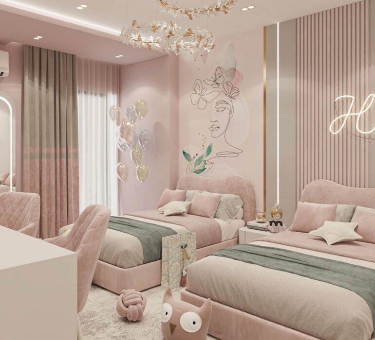 Thiết kế phòng ngủ cho bé gái 12 tuổi