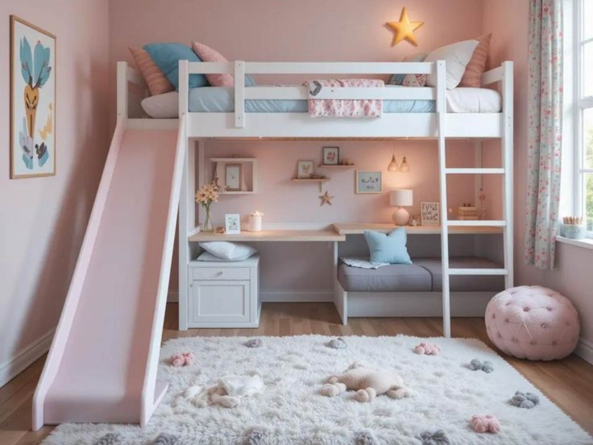 Thiết kế phòng ngủ cho bé gái 12 tuổi