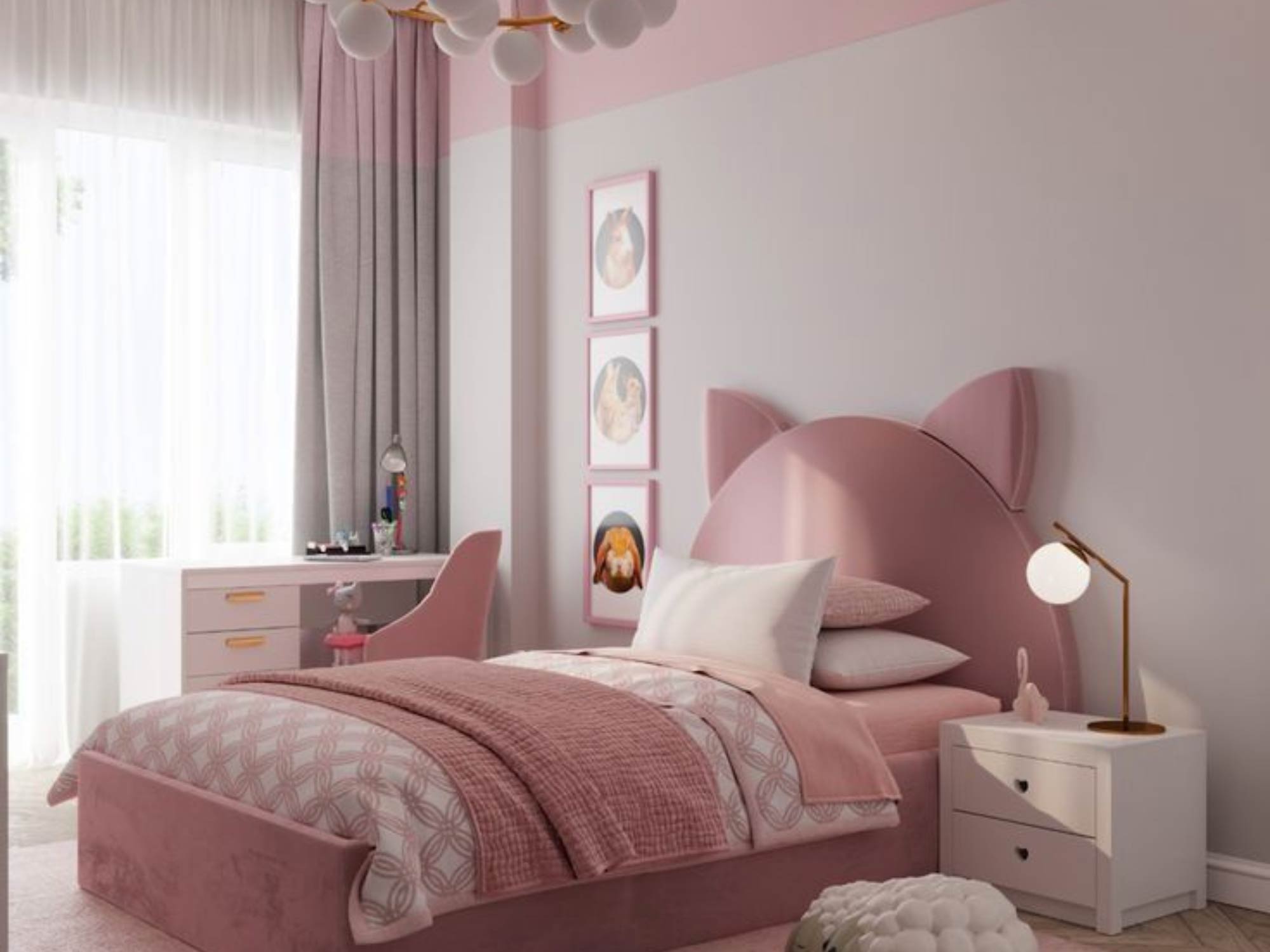 Thiết kế phòng ngủ cho bé gái 12 tuổi