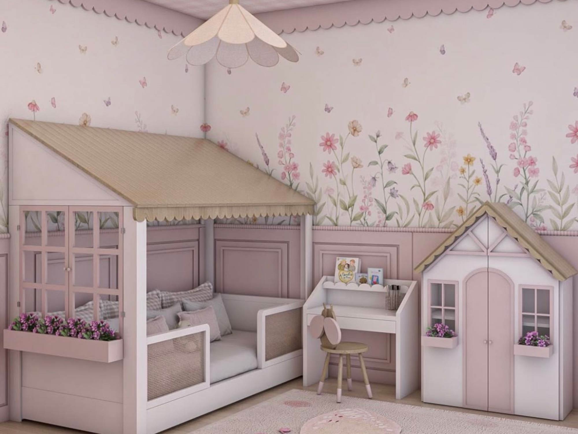 Thiết kế phòng ngủ cho bé gái 9 tuổi