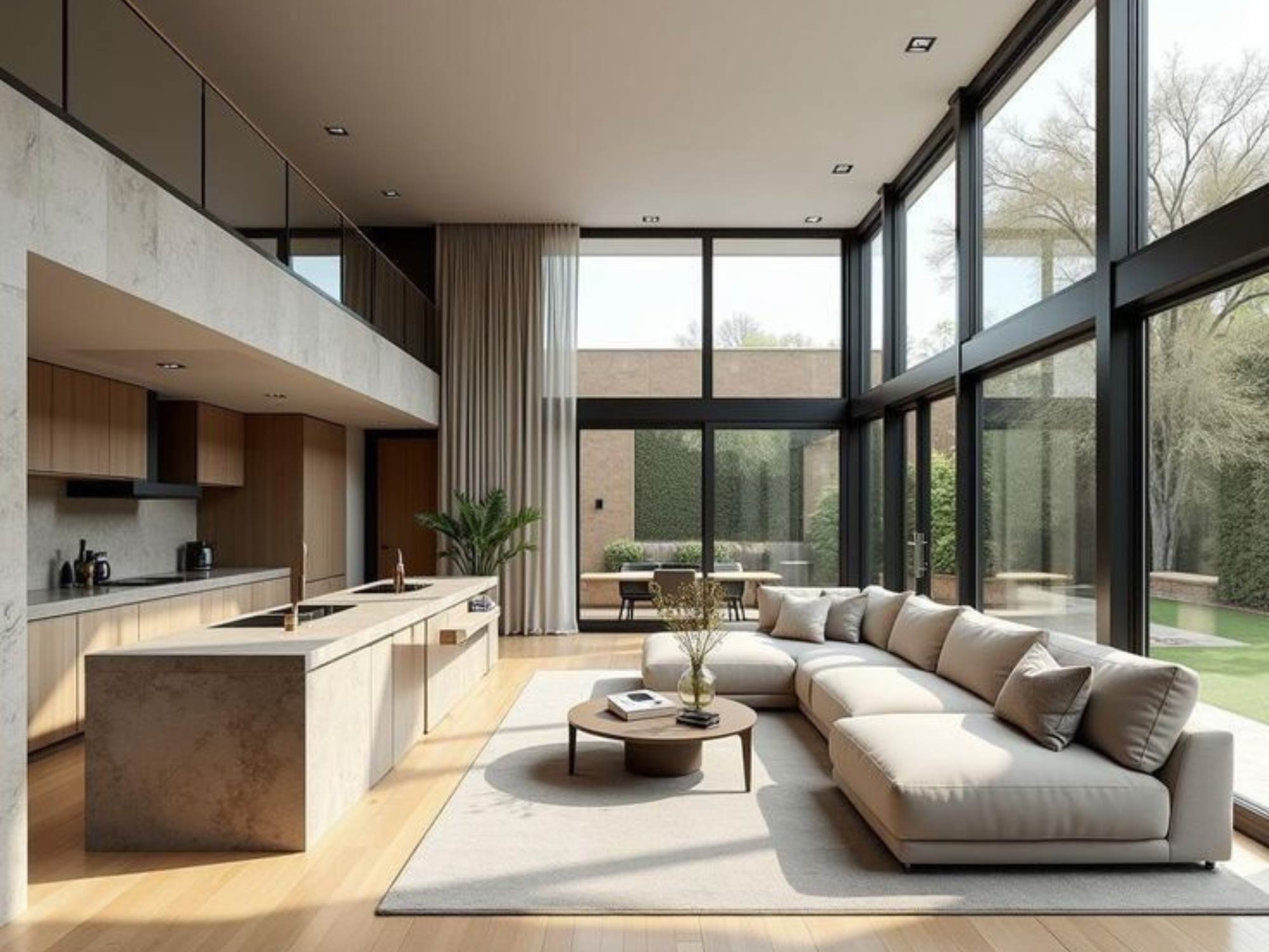 Thiết kế nội thất phòng khách 20m²