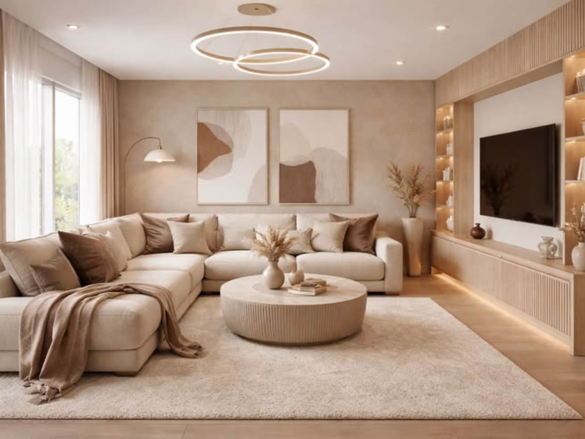 Thiết kế nội thất phòng khách 20m2