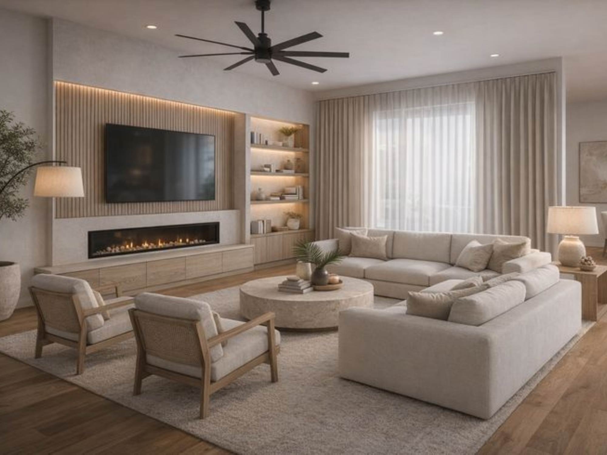 Thiết kế nội thất phòng khách 20m2