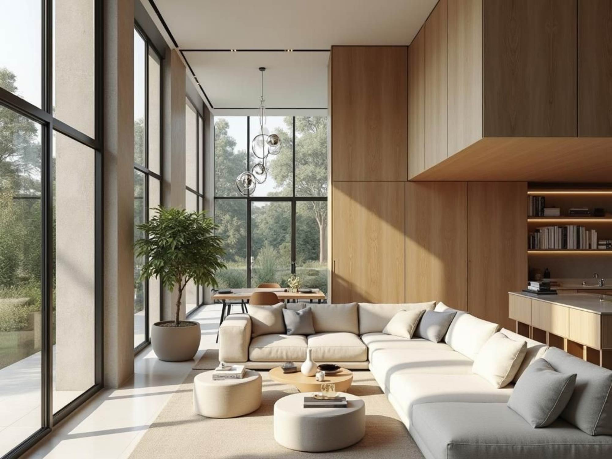 Thiết kế nội thất phòng khách 20m²
