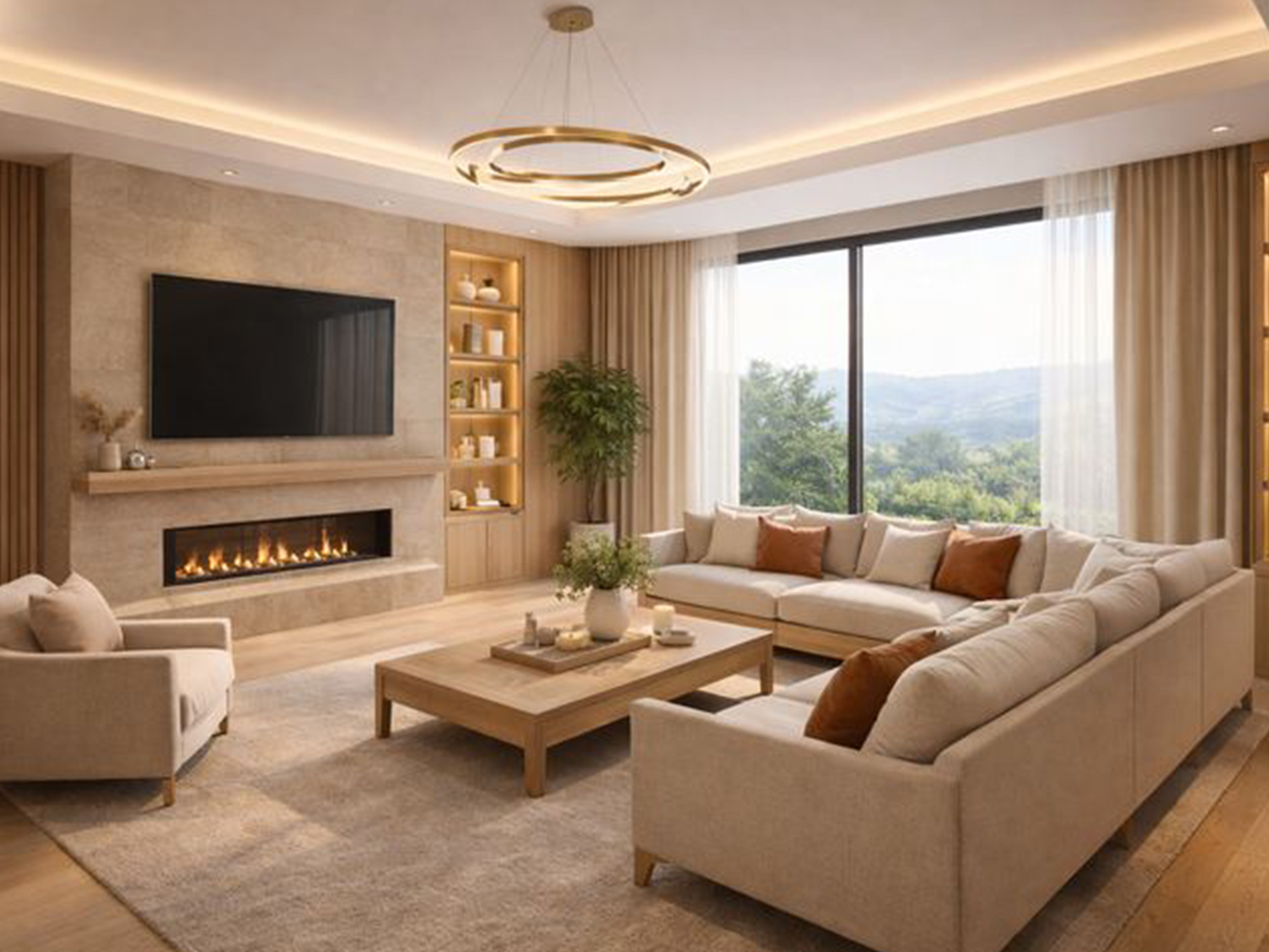Thiết kế nội thất phòng khách 35m2