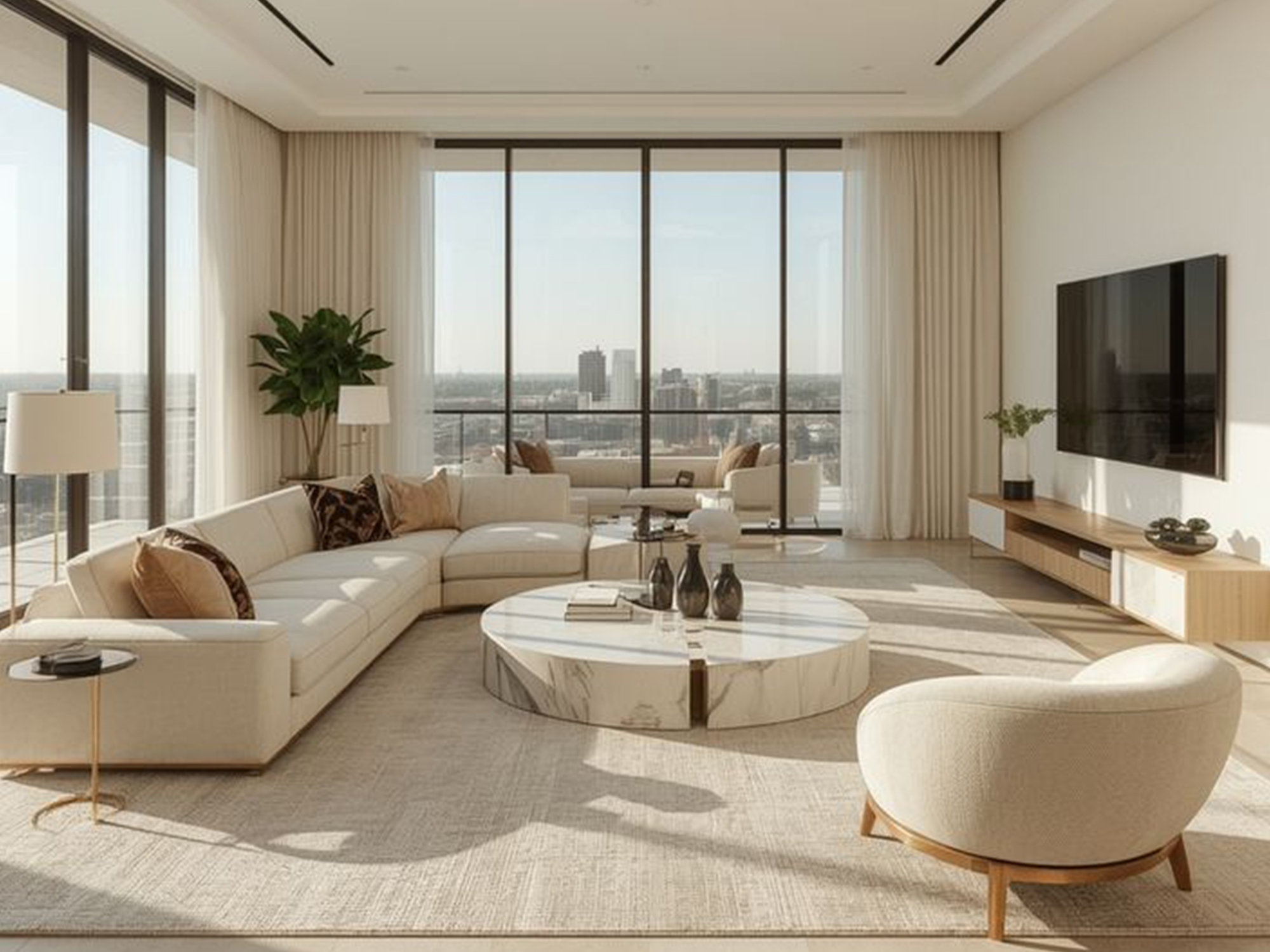 Thiết kế nội thất phòng khách 35m2
