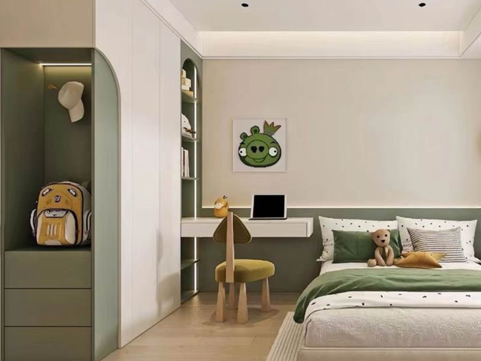 Thiết kế nội thất phòng ngủ cho bé trai 15 tuổi