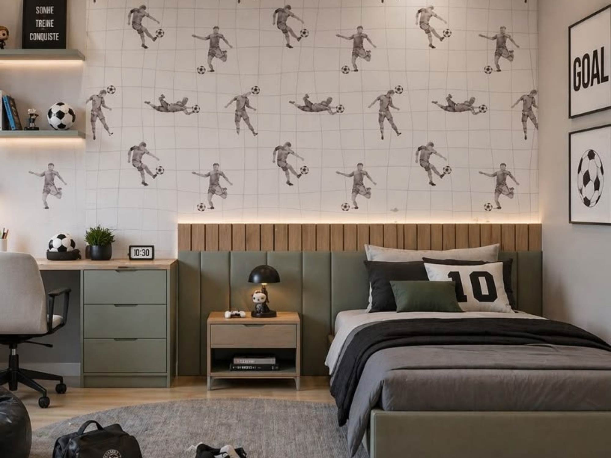Thiết kế nội thất phòng ngủ cho bé trai 15 tuổi