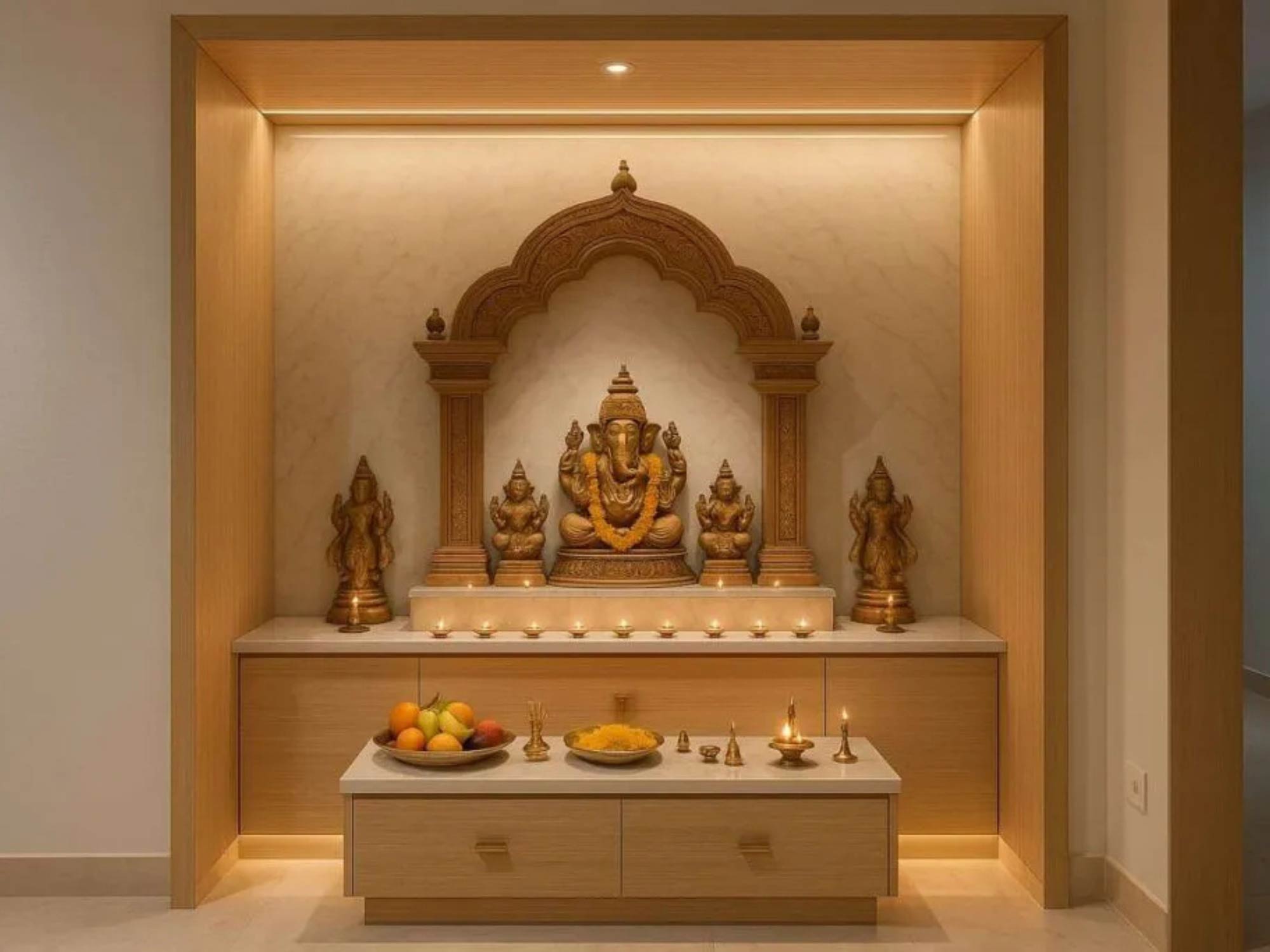 Thiết kế nội thất phòng thờ
