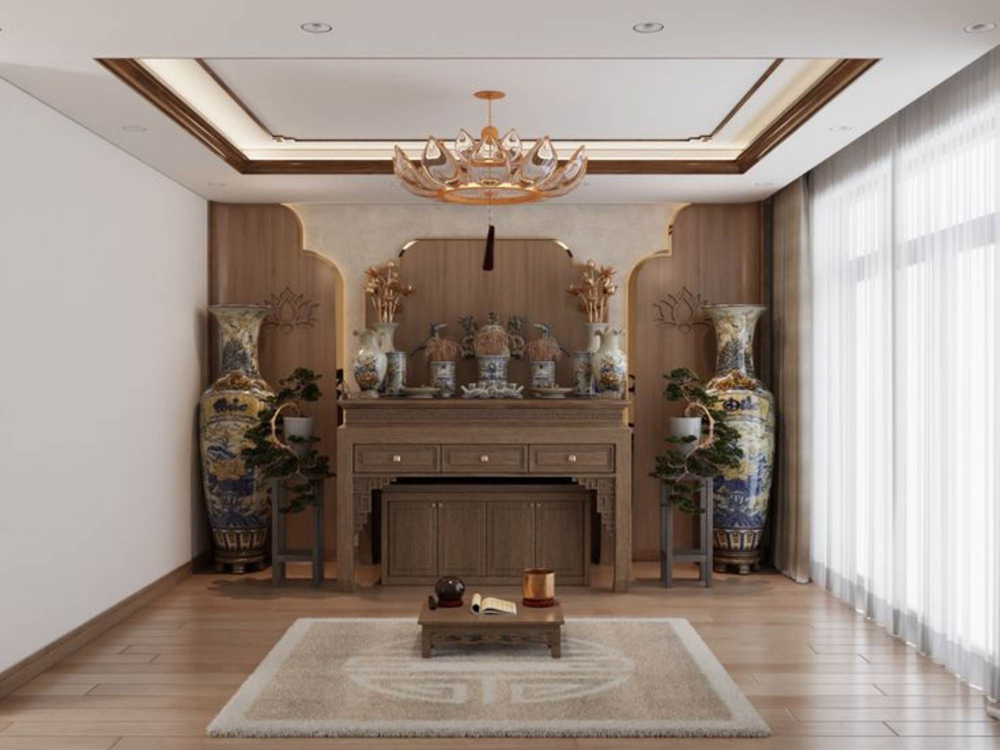 Thiết kế nội thất phòng thờ
