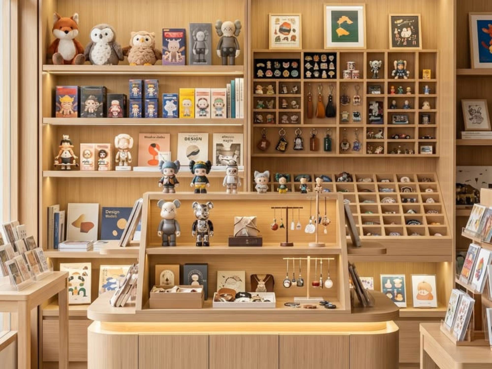 Thiết kế nội thất shop phụ kiện quà tặng
