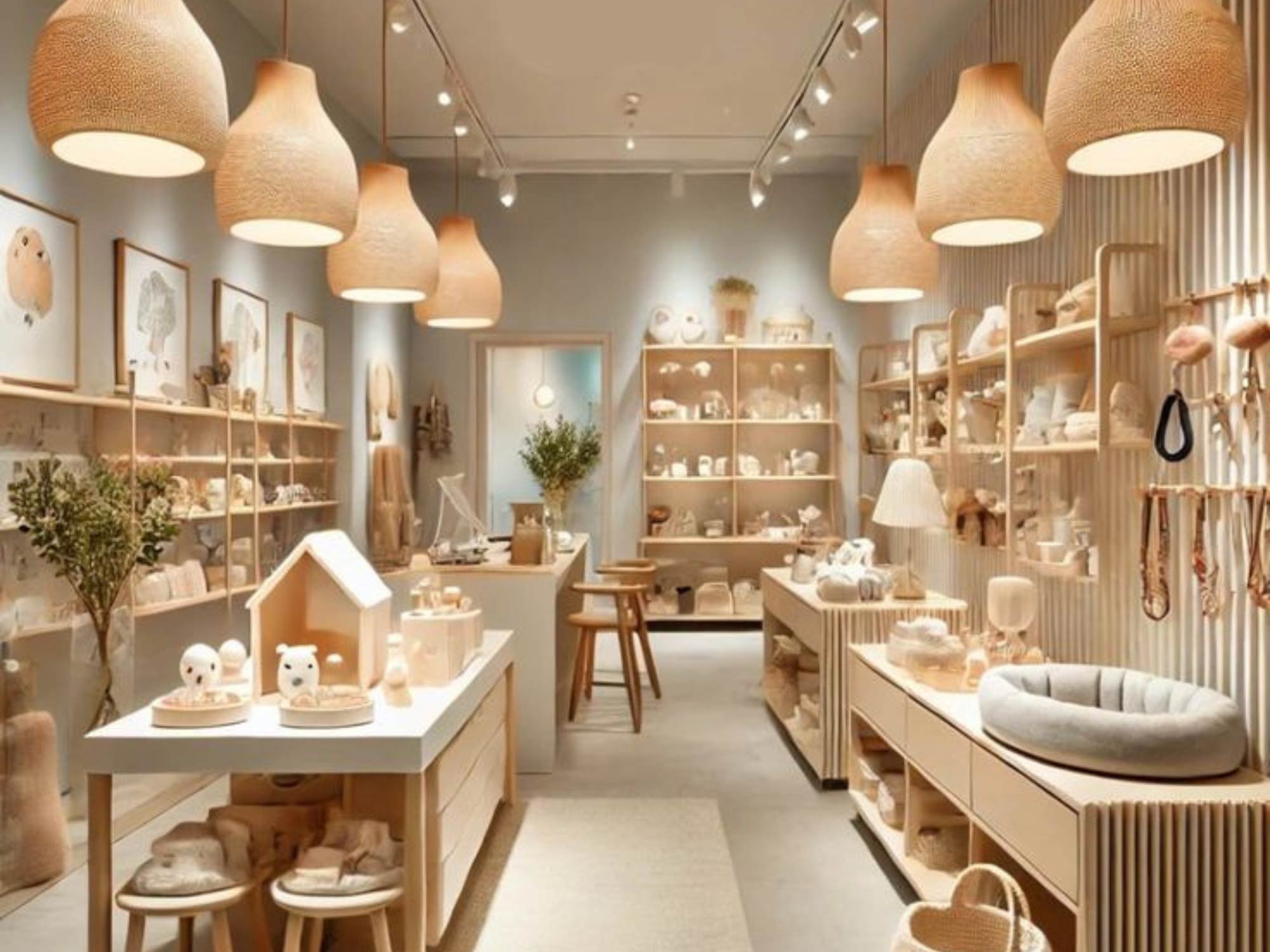 Thiết kế nội thất shop phụ kiện quà tặng