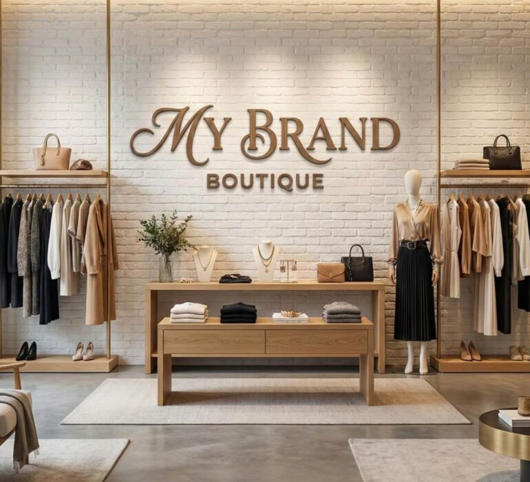 Thiết kế nội thất shop quần áo nữ nhỏ