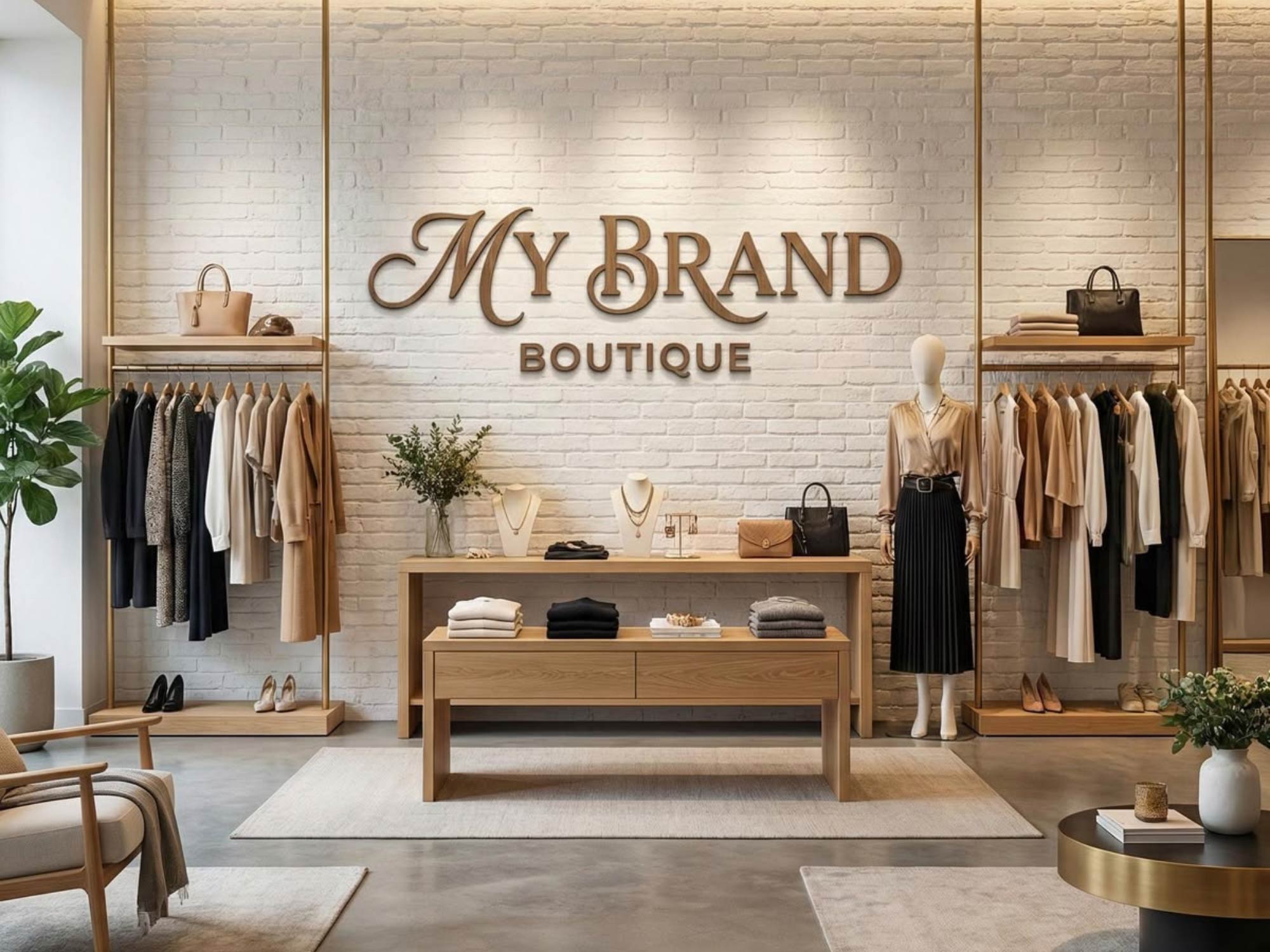 Thiết kế nội thất shop quần áo nữ nhỏ