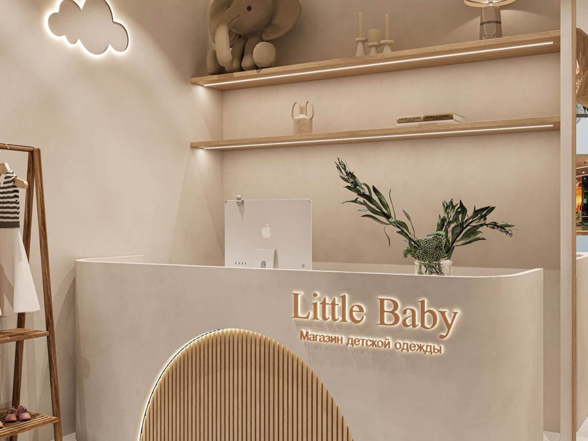 Thiết kế nội thất shop quần áo nữ nhỏ 