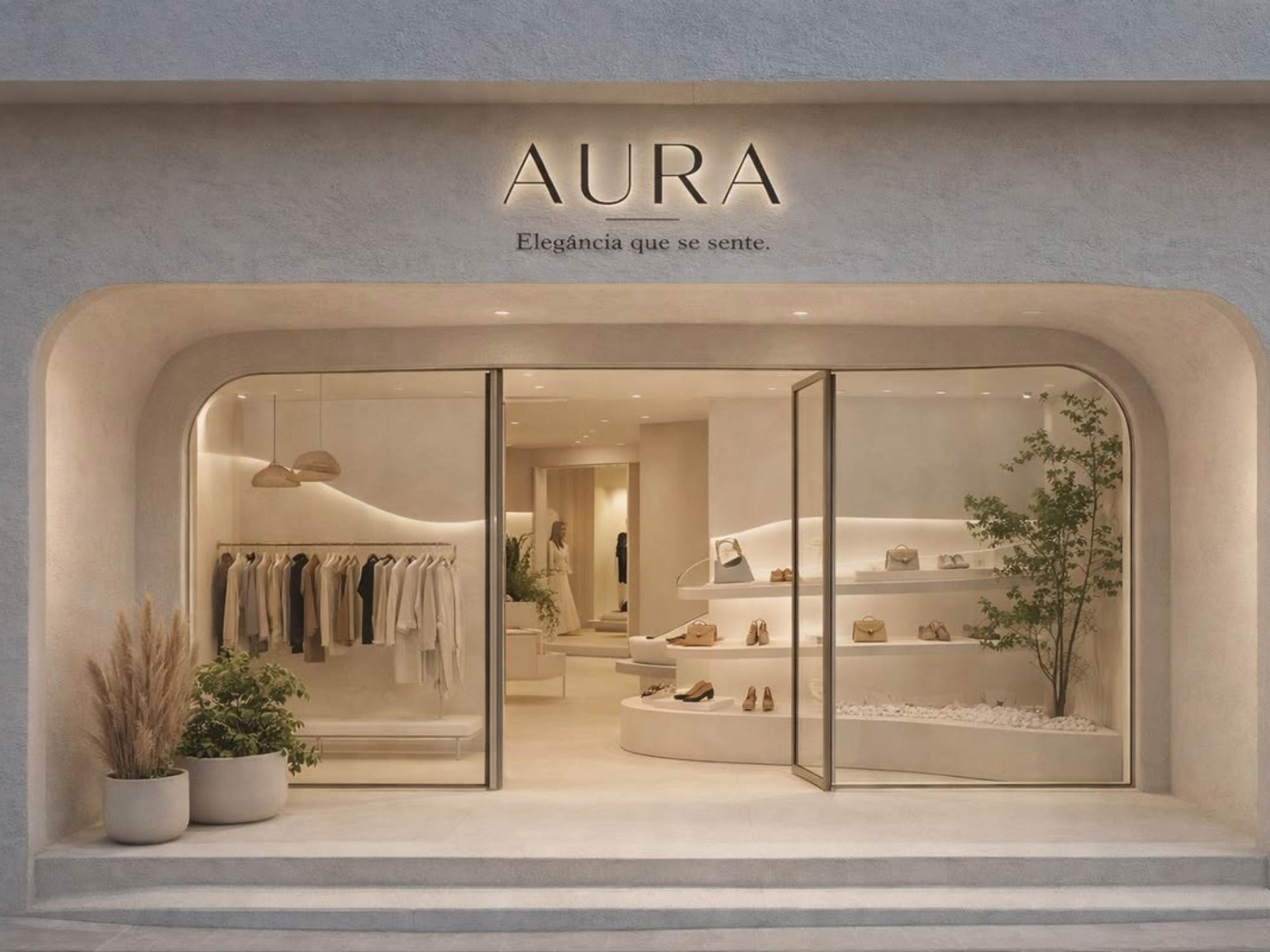 Thiết kế nội thất shop quần áo nữ nhỏ 