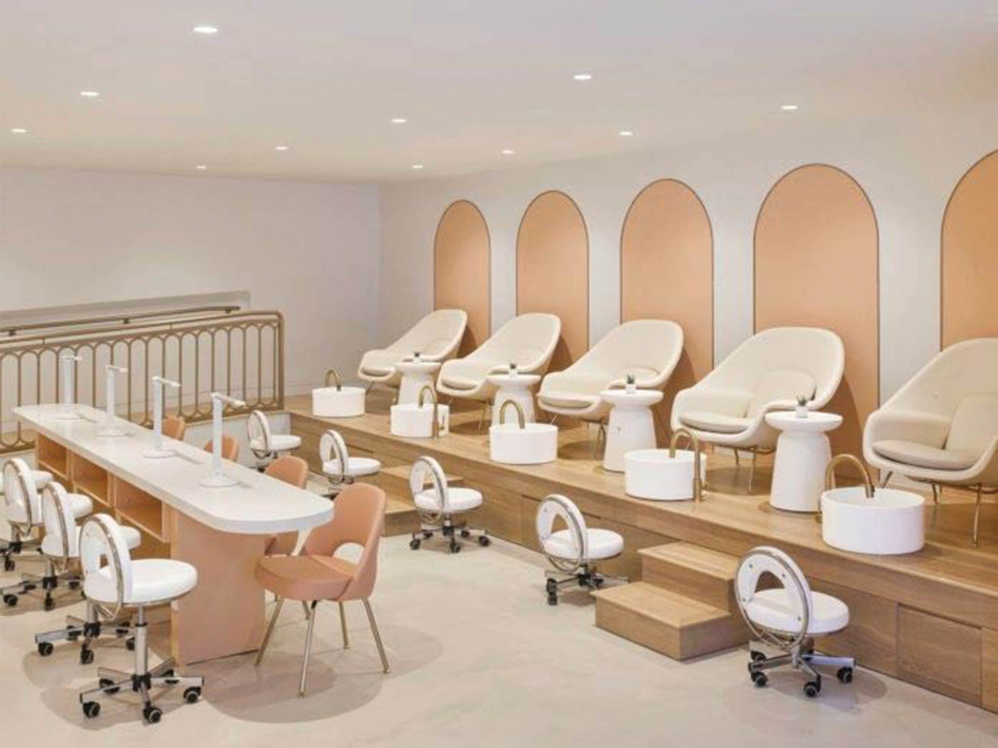 Thiết kế nội thất tiệm nail Hàn Quốc