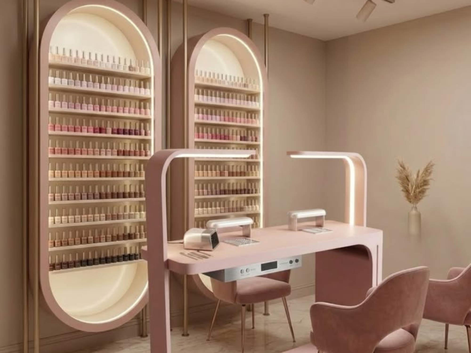 Thiết kế nội thất tiệm nail nhỏ